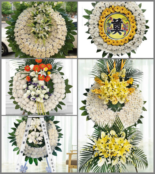 四川广安前锋区光辉乡花圈速递
